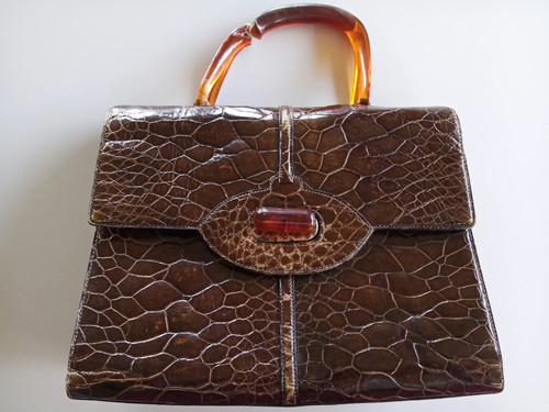 Borsa vintage vero - borsa, coccodrillo