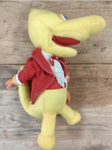 Peluche coccodrillo giallo con
