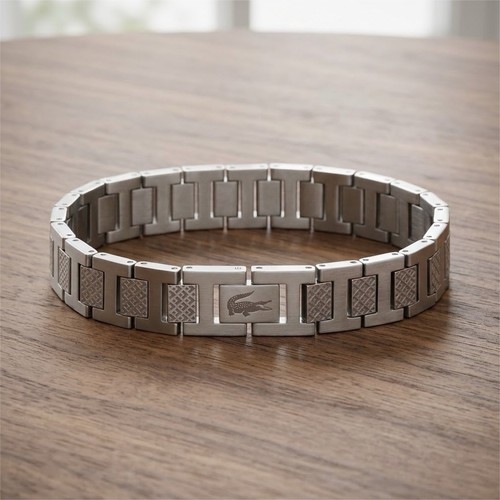 Lacoste bracciale uomo acciaio - lacoste,